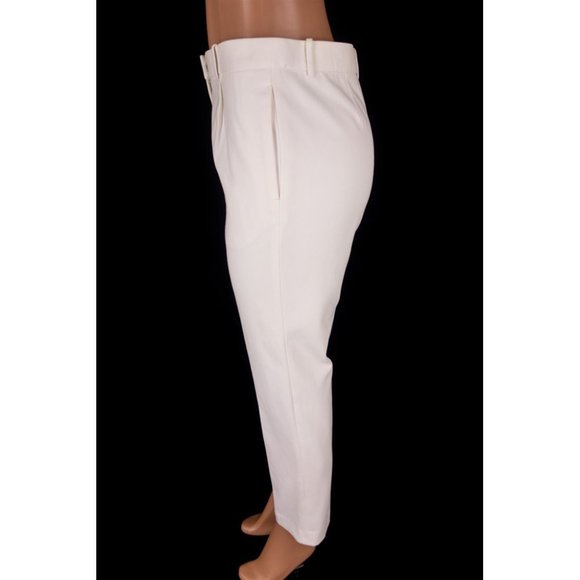 THE ROW New William Single-Pleat Straight-Leg Pants in Cream As-is - Picture 5 of 10